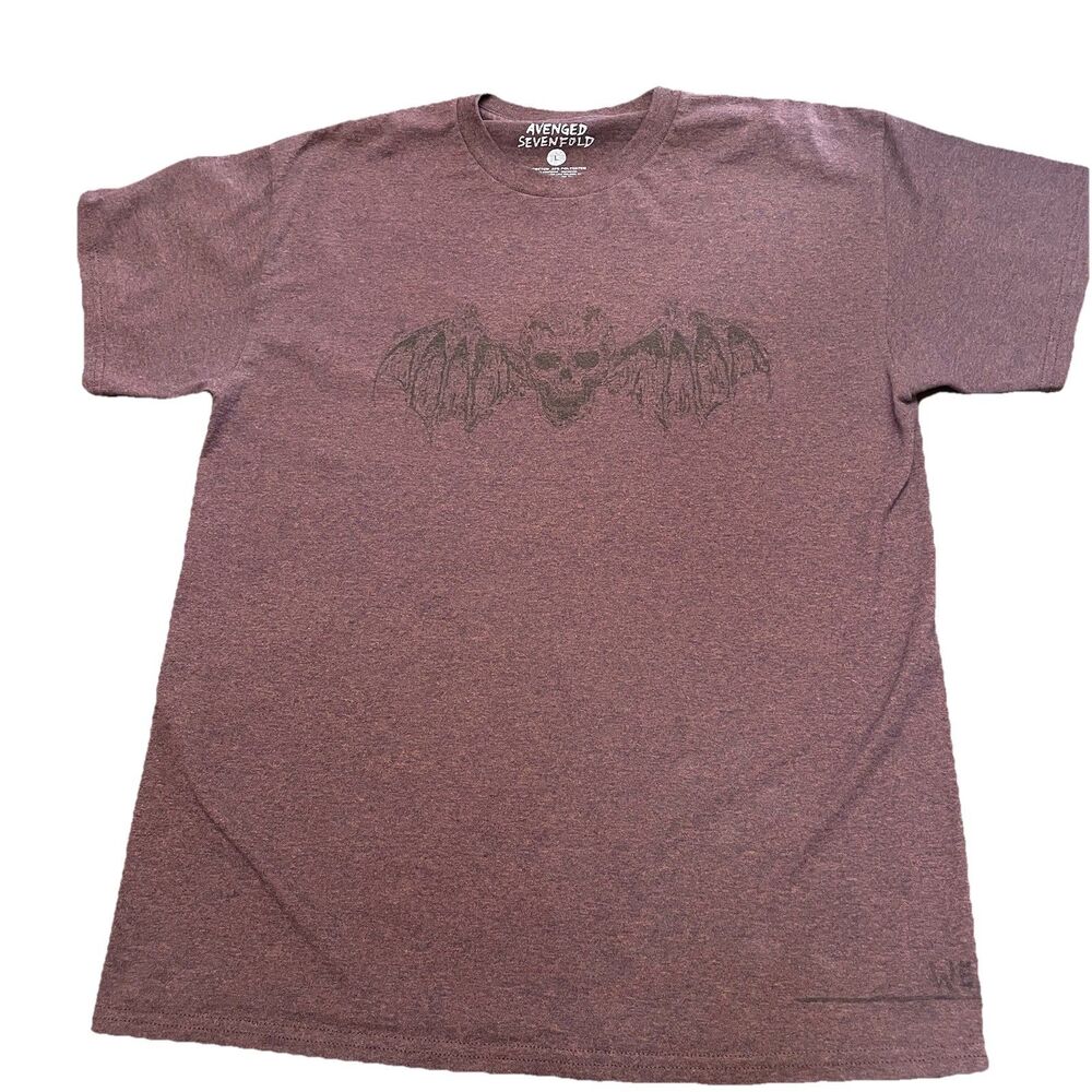 Avenged Sevenfold We Love You Graphic Tee Mens L A7X Back Print Heather Maroon